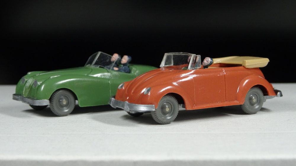 Micro Wiking HO 1/87 – Jaguar XK 120 Cabriolet Sport Noir – Très Correct Sans Boîte