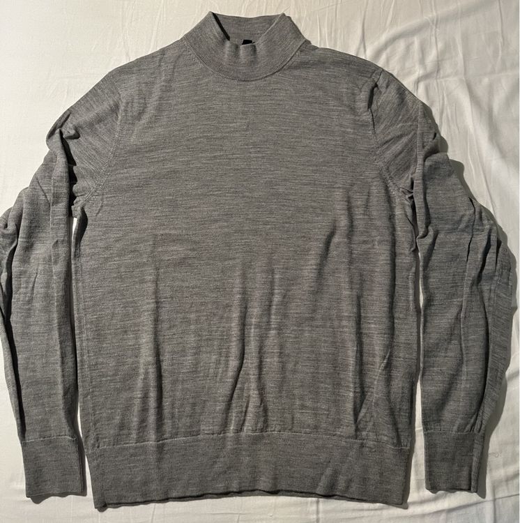 Pull Homme Fairway & Greene Golf - Mérinos Baruffa Gris/navy Taille M (neuf)