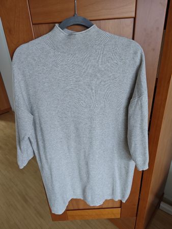 Langer Damen Rollkragenpullover in Beige Gr. M-L