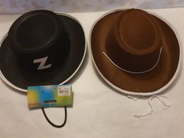 Cowboy oder Zorro Hut für Kinder Innenmass: ca. 18x 16cm