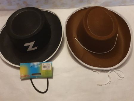 Cowboy oder Zorro Hut für Kinder Innenmass: ca. 18x 16cm