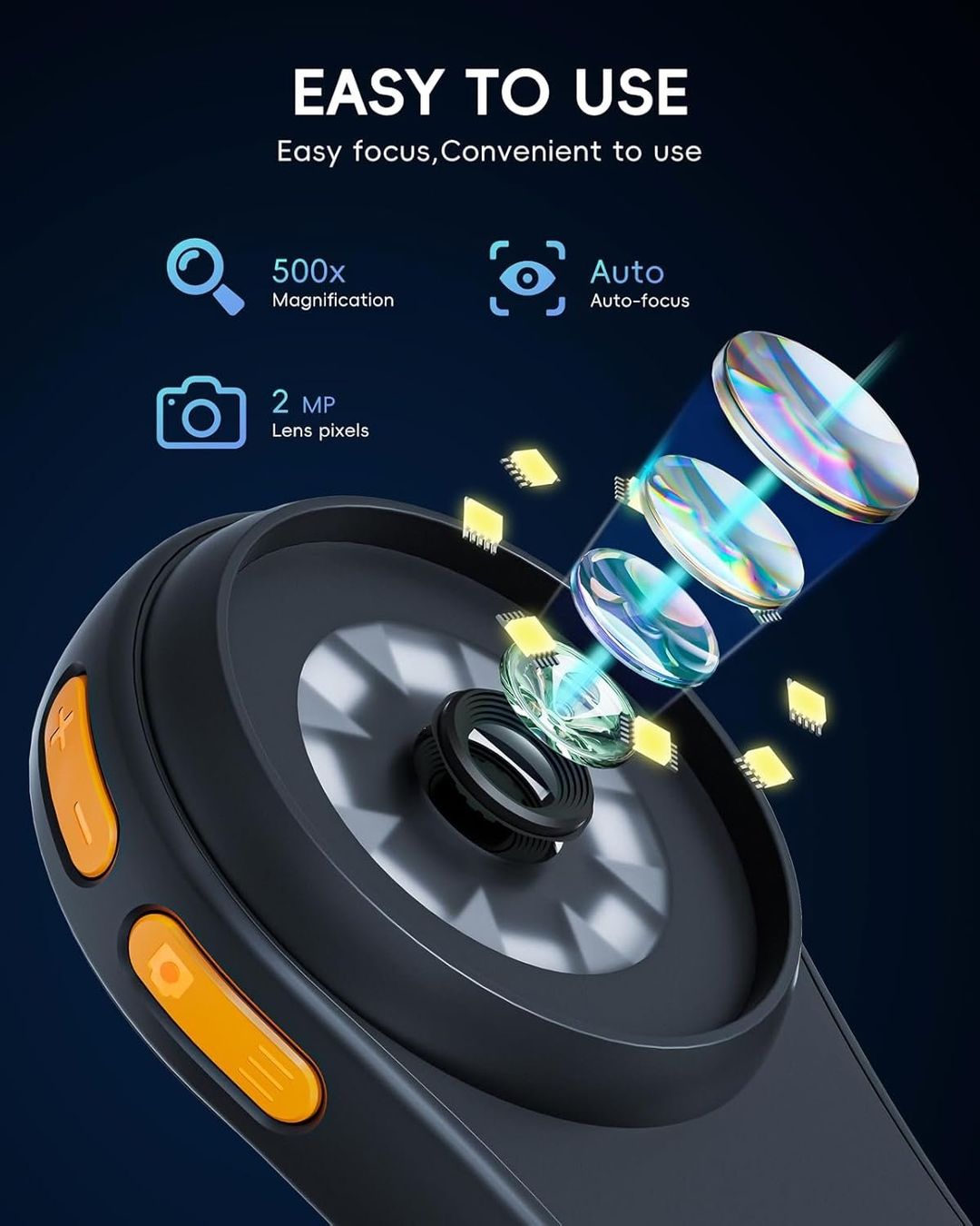 Microscopi: USB Handy Digital Mikroskop 500X mit 8 LED – Nuovo e nell'imballaggio originale da Châtelaine venduto da topshop.switzerland 6