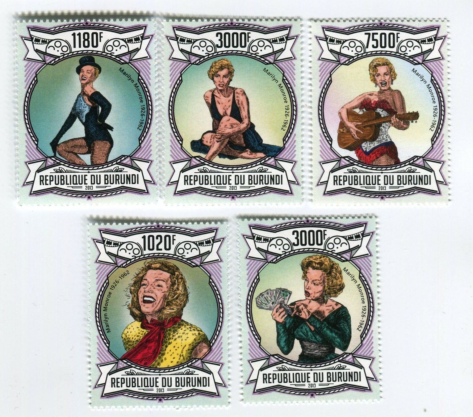 Alle Briefmarken: Briefmarken "Marilyn Monroe". Burundi. – Neu und originalverpackt aus Basel von Butsch5