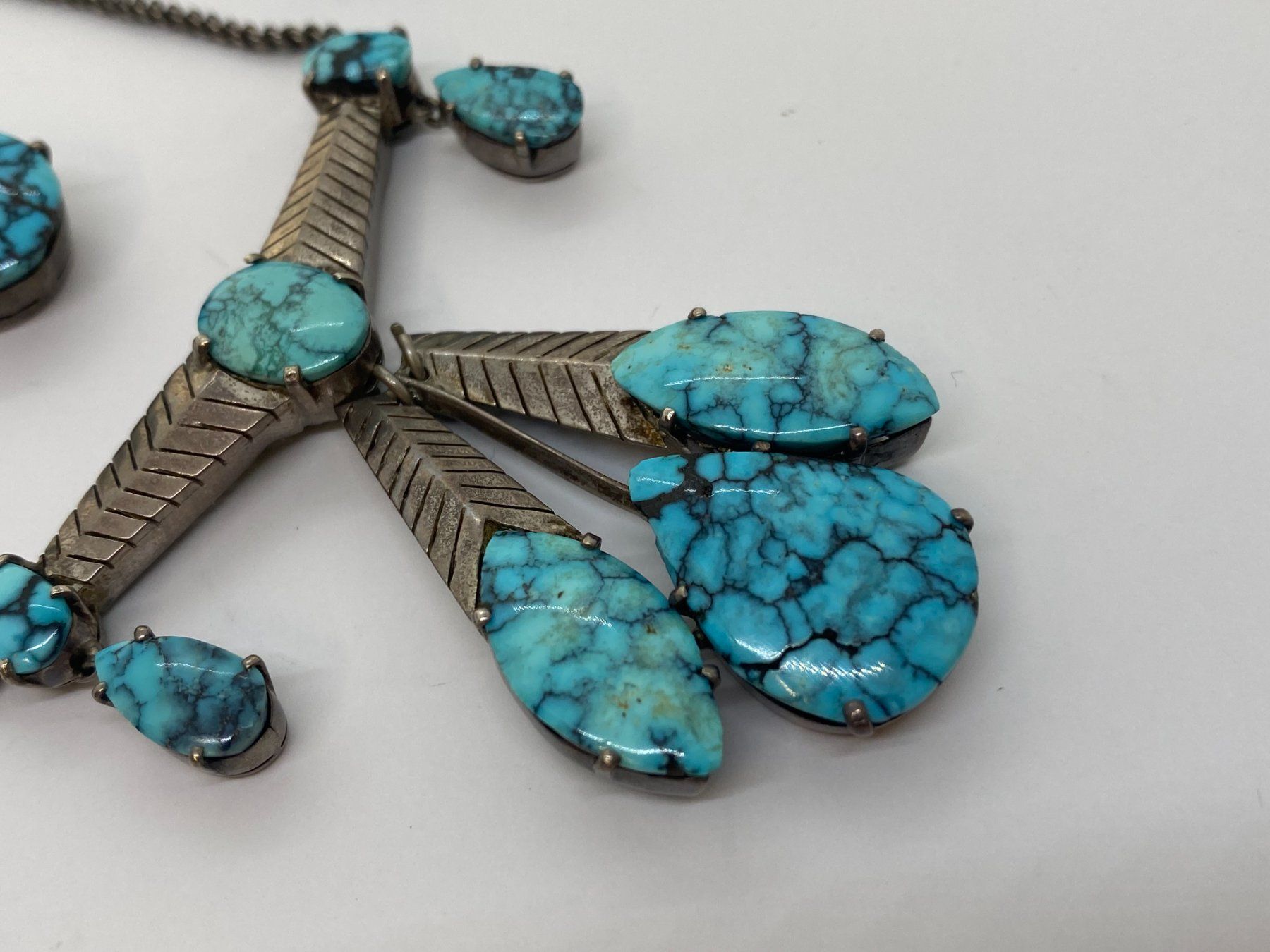 Catenine: Collier mit Ohrschmuck Türkis 45cm Silber /i424 – Usato da Bern venduto da JMsoehne1987 1