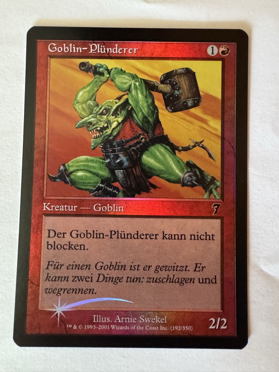 Magic The Gathering Carte collezionabili: Titel (max 60 Zeichen)  MTG Goblin Plünderer Foil 7th – Usato da Stadel venduto da bewinshop