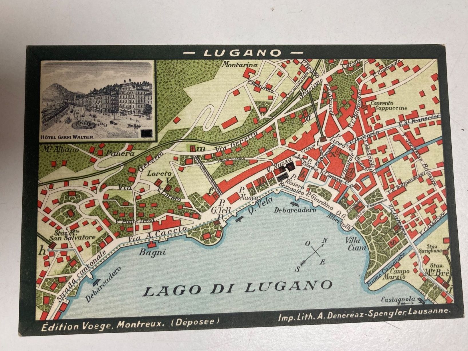 Ansichtskarten: Lugano Hotel garni Walter – Neu (gemäss Beschreibung) aus Lumino von Givo