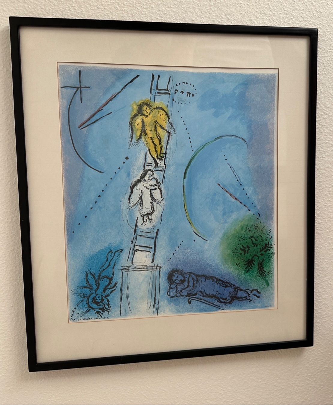 Grafica & Litografie: Marc Chagall, Die Himmelsleiter, 1977 – Usato da Riehen venduto da Pit3000