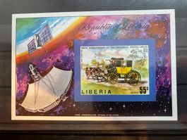 Liberia 1974 Block 100 Jahr UPU Postkutsche postfrisch gesch