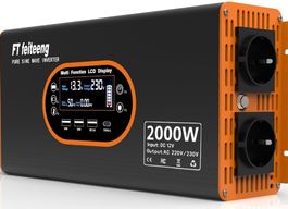 Wechselrichter 2000W 12V auf 230V Reine Sinuswelle