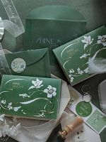 Elegante Grusskarten mit Goldprägung | Blumen & Pflanzen