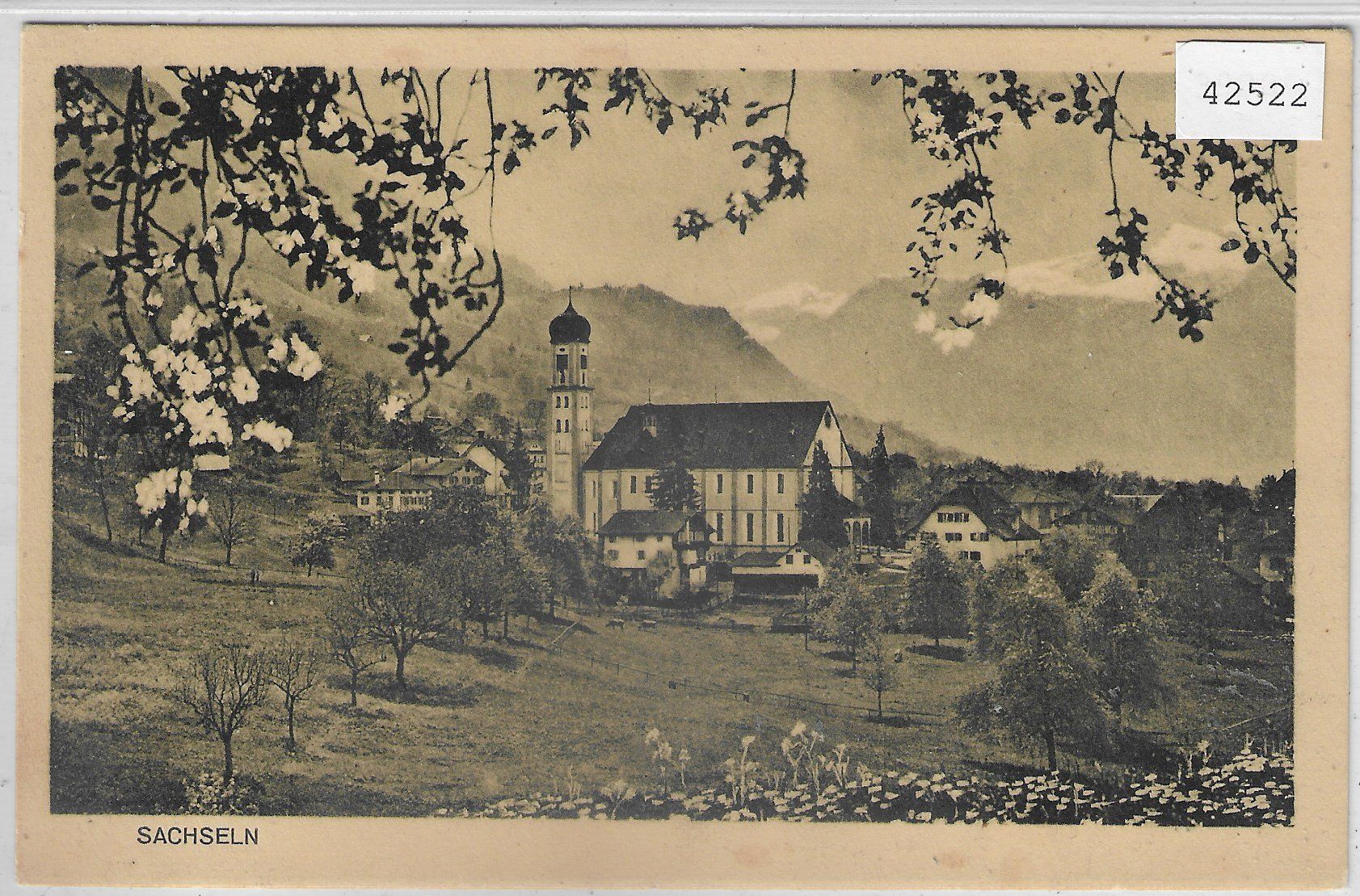 Cartoline postali: Sachseln - Kirche im Frühling – Usato da Ettingen venduto da Kartenplanet
