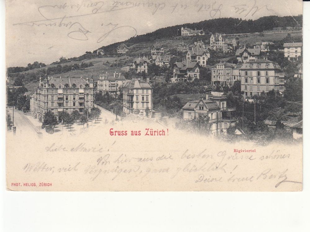 Ansichtskarten: Zürich 1908 – Gebraucht aus Bürglen TG von StampGraf