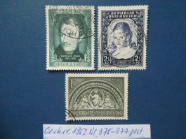 Österreich 1952 Nr. 975-977 gestempelt