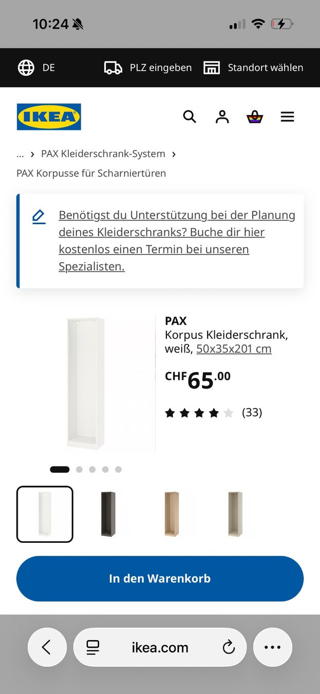 Ikea Armadi: Ikea Pax 201x50x35cm – Usato da Oberentfelden venduto da Salentu4 2