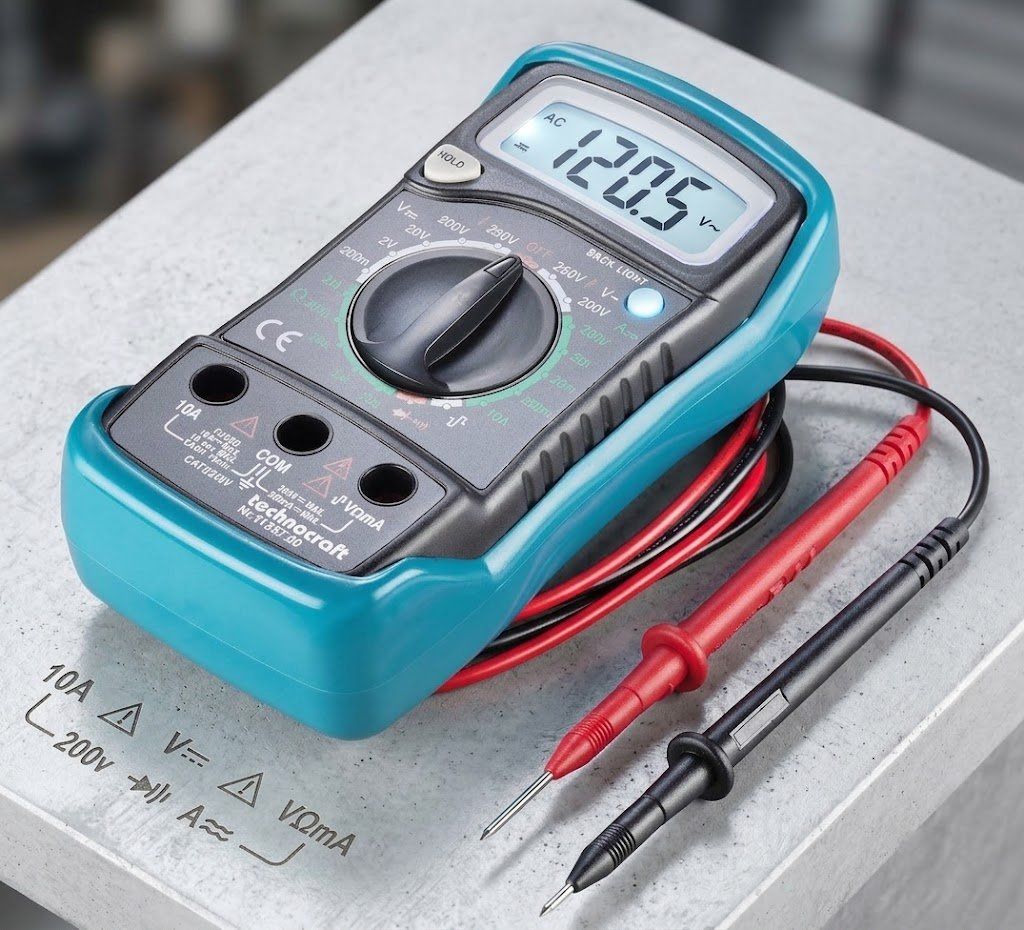 Technocraft Misurare: Technocraft Messgerät 7 Prüffunktionen digital Multimeter – Nuovo e nell'imballaggio originale da Jegenstorf venduto da Bracher_Store