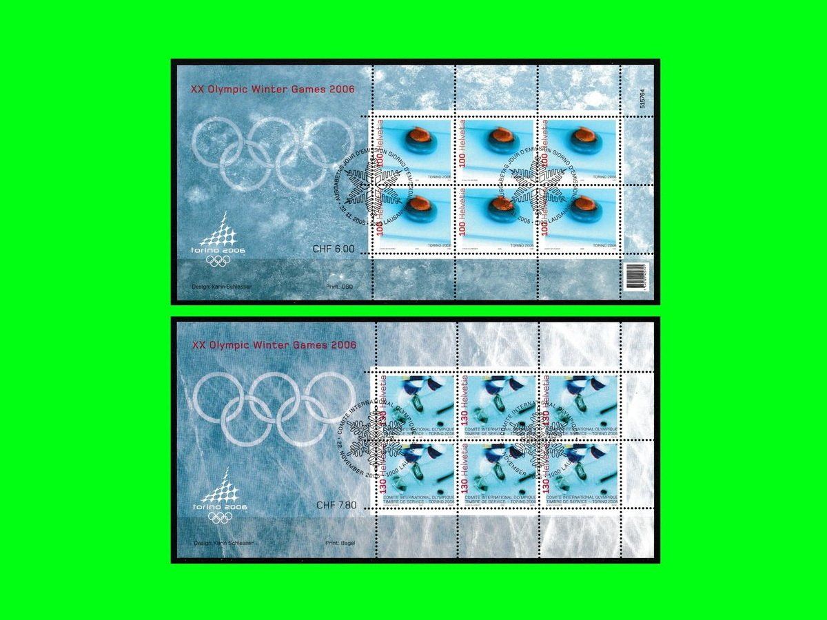 Tutti i francobolli: 2x Bogen" Olympische Spiele Turin" 2006 – Nuovo (secondo la descrizione) da Dübendorf venduto da chiara48