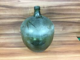 Alte grosse Glasballon Flasche für Deko