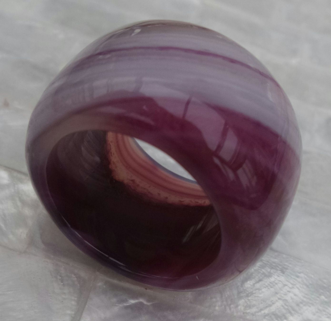 Anelli: Lila Achat Fullstone Fingerring – Nuovo (secondo la descrizione) da Zürich venduto da benedikt12 2