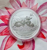 1 oz Lunar ll Mouse Maus 2008 NEU Silbermünze TOP !