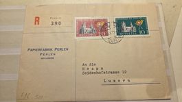 1955 FDC Blockauschnitte Lausanne Block KW 500