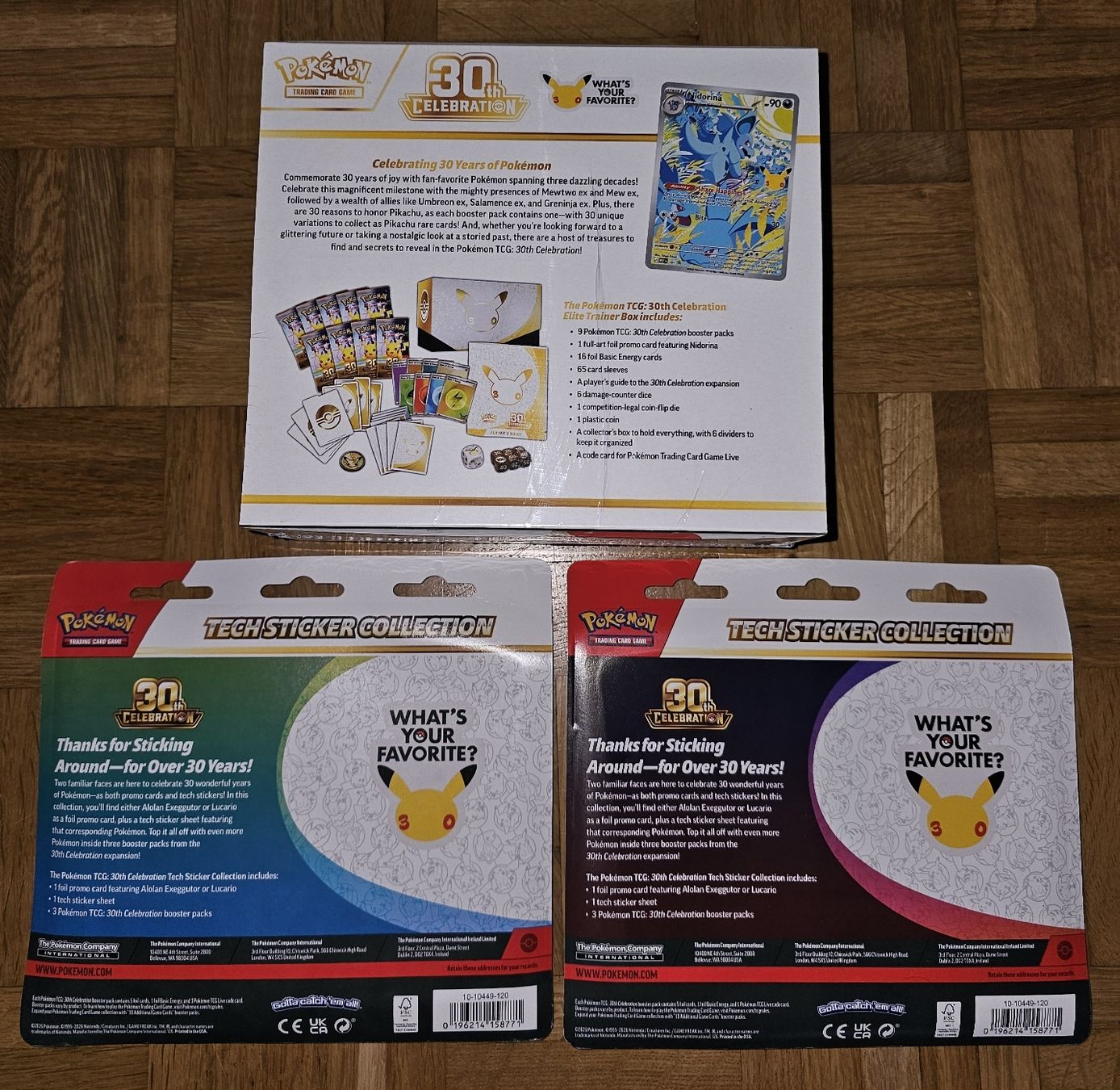 Pokémon Cartes à collectionner: Pokémon 30th Celebration Bundle ETB & Tech Sticker EN – Neuf (Voir description) à St-Imier par King2204 1