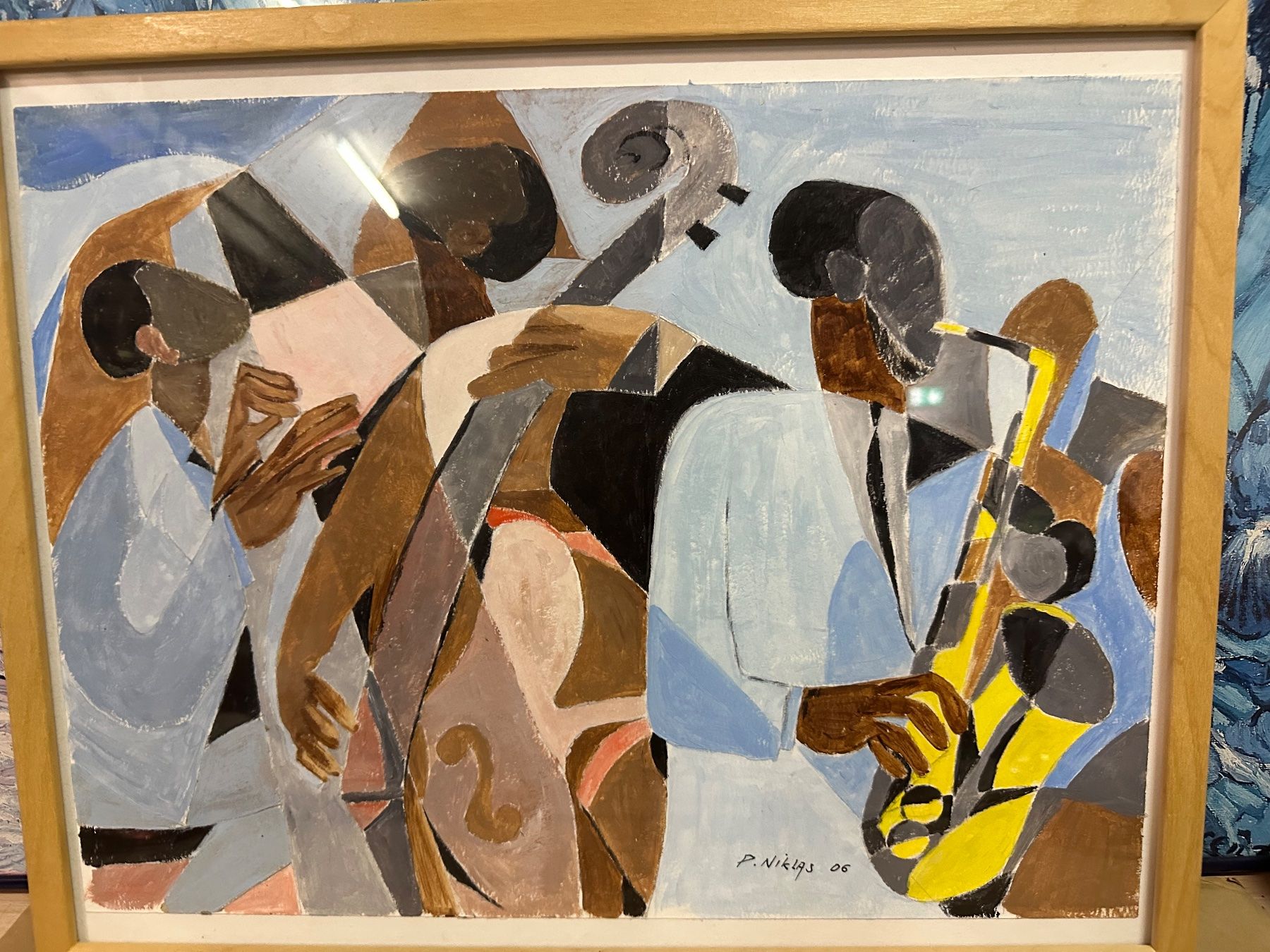 Gemälde: Tableau Jazz Abstrait, signé P. Niklas, année 2006. – Gebraucht aus Lausanne von artnouveau04 2