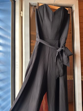 Jumpsuit Schwarz Elegant Schulterfrei