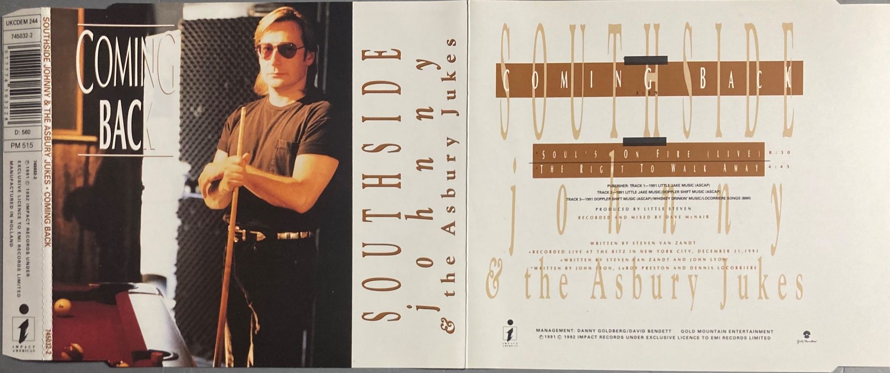 CD: SOUTHSIDE JOHNNY & THE ASBURY JUKES - COMING BACK – Usato da Poliez-Pittet venduto da Newtown-Records