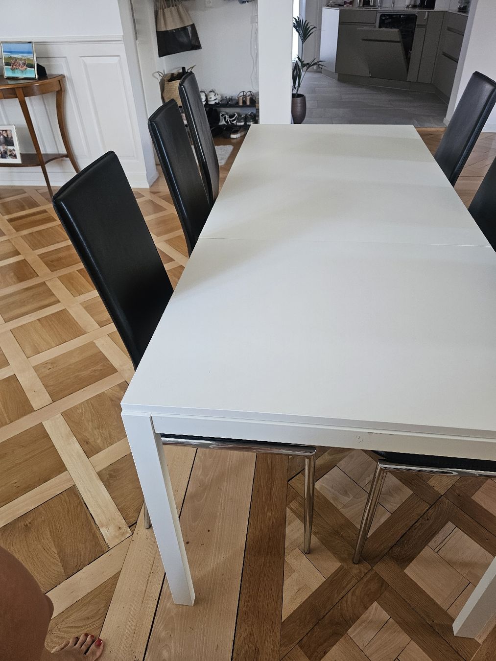 Ikea Tische: White Table - NÄSINGE Extendable table, white, 130/190x80 cm – Neu (gemäss Beschreibung) aus Zürich von mia_t5vd 1
