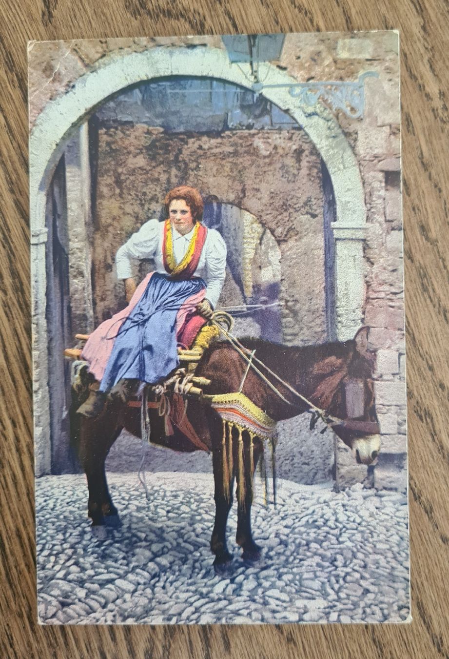Cartoline postali: Kunstkarte mit Esel con mulo 1924 – Usato da Ebikon venduto da Donar50