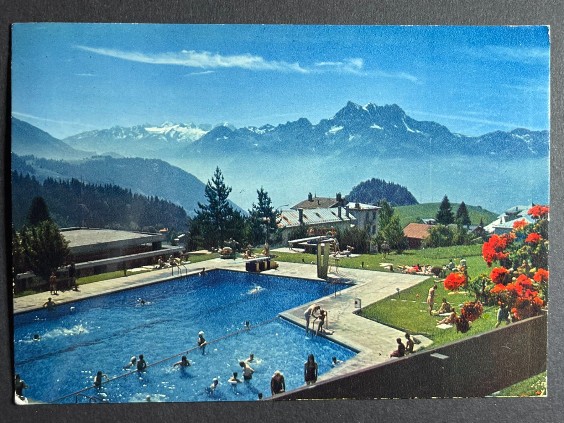 Cartoline postali: Leysin, la Piscine - Schwimmbad – Usato da Steg VS venduto da _vinci_