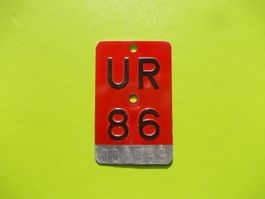 Velonummer / Fahrradnummer UR 86 ... zum 40. Geburtstag !