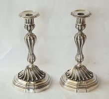 Paar grosse Kerzenständer Christofle hochwertig versilbert