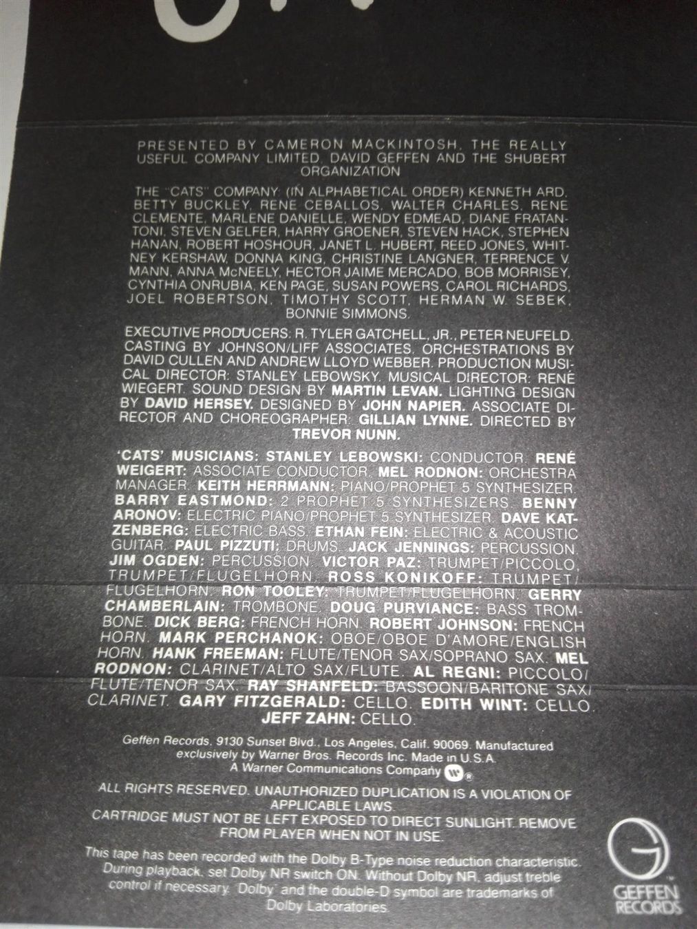 Kompaktkassetten: Cats - Complete Original Broadway Cast Rec. – Gebraucht aus St. Gallen von elk2021 5