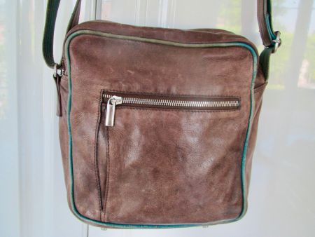 SAC EN BANDOULIERE  COIZ SWISS MADE CUIR MARRON