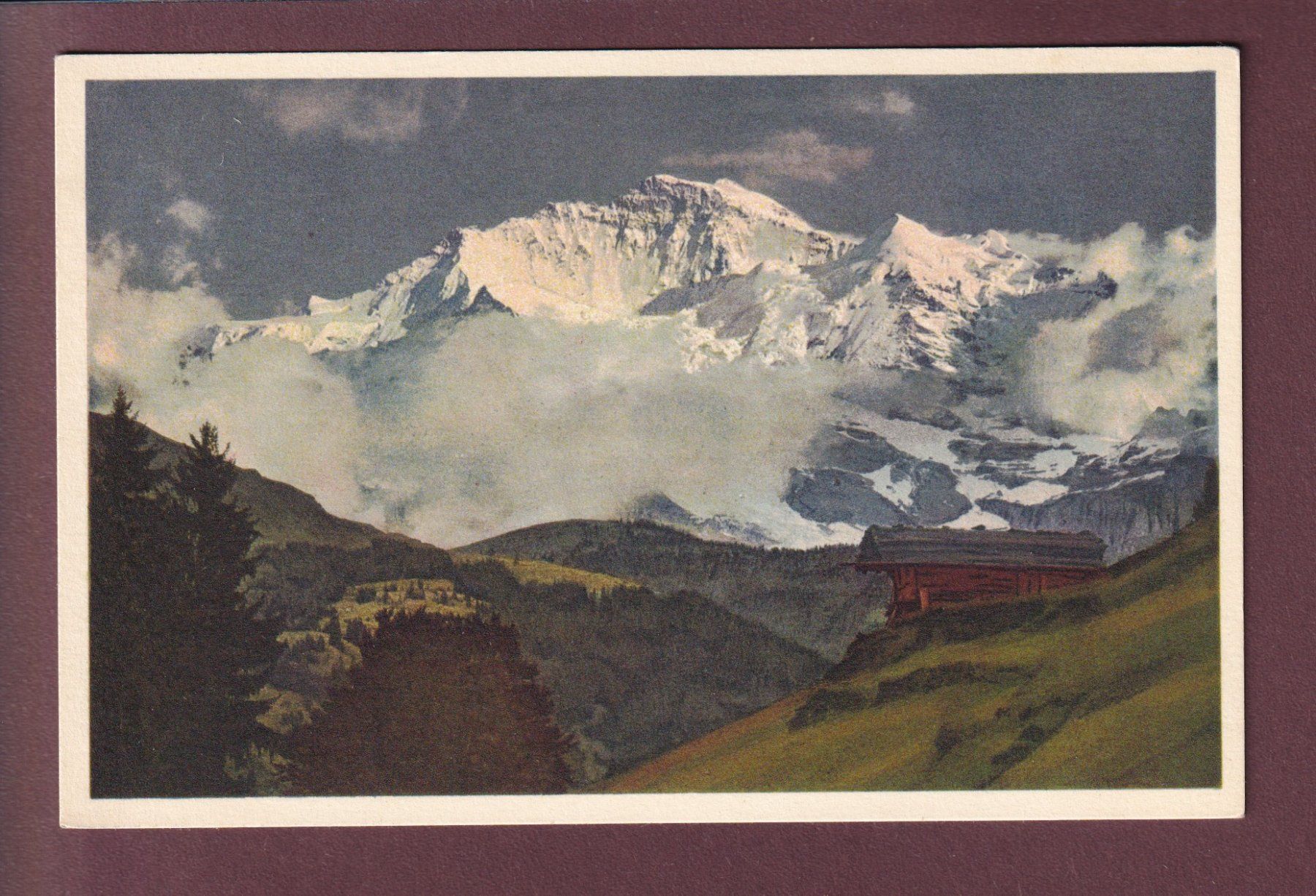 Cartoline postali: JUNGFRAU - Abendlicht – Usato da Pully venduto da nicecards