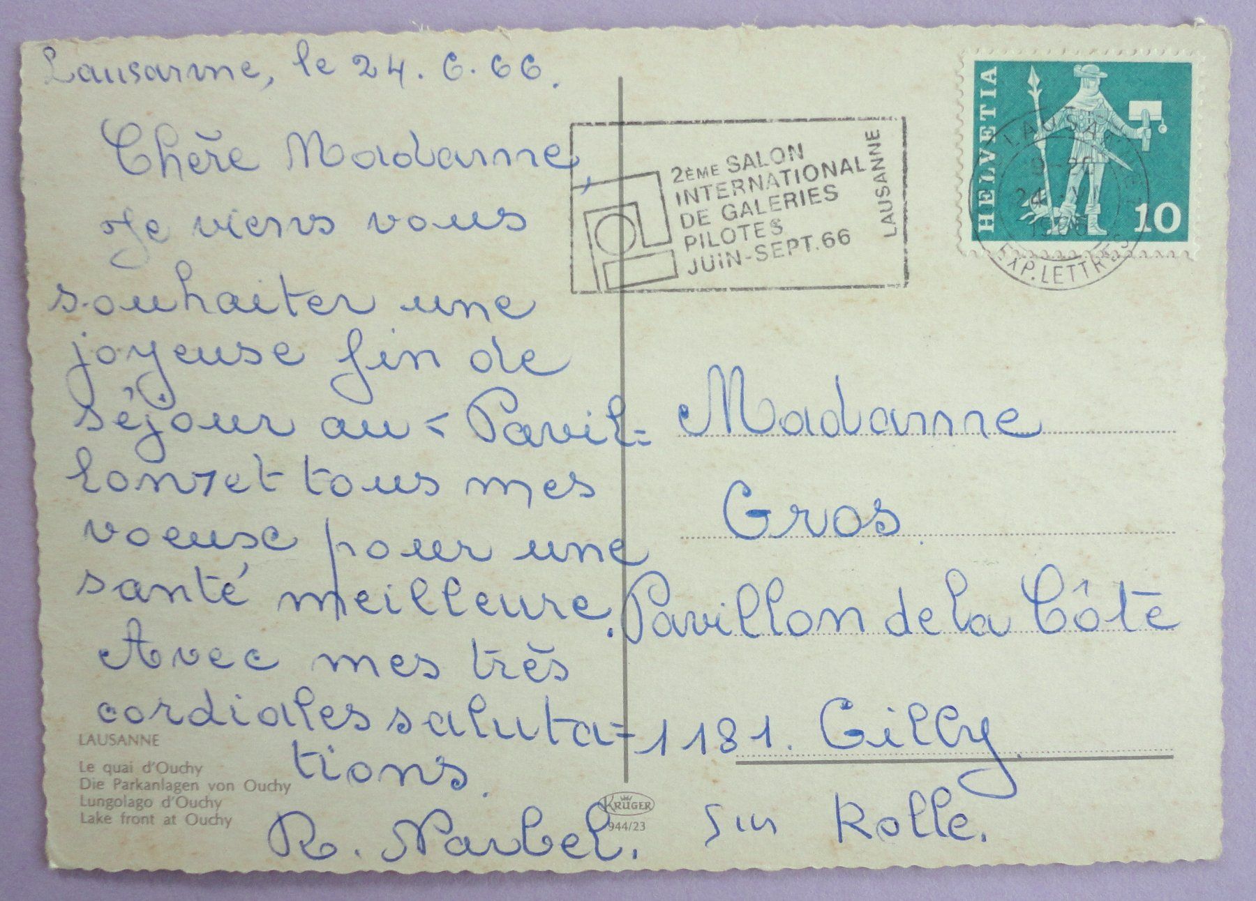 Cartoline postali: Lausanne - Le quai d' Ouchy – Usato da Fétigny venduto da Billy2miny 1