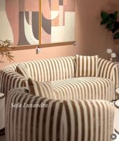 RICHMOND INTERIORS** Lounge chair Luxandra stripes sand