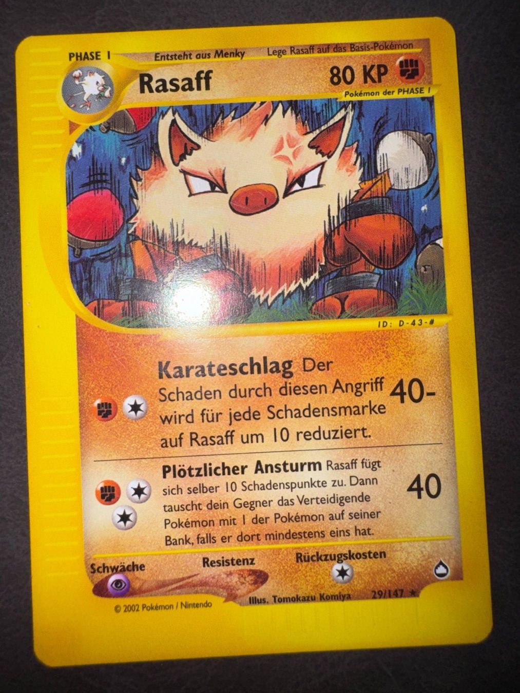 Pokémon Cartes à collectionner: Pokemon Rasaff Rare 29/147 - Aquapolis - DE – D'occasion à Erstfeld par PokeSandero