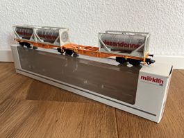 Märklin 47805 H0 Doppel-Containertragwagen Sggrss Wascosa