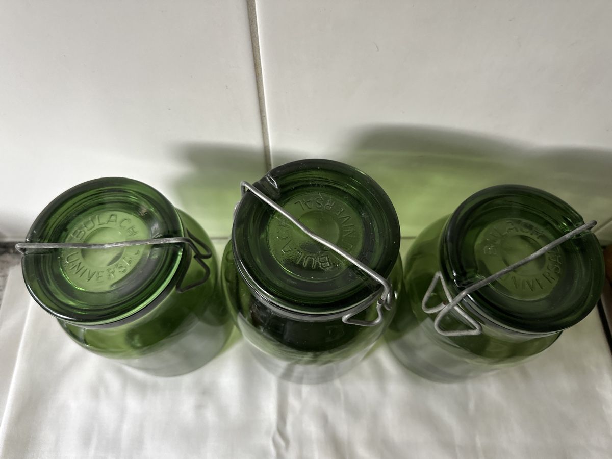 Bülacher Contenitori & Simili: 3er Set alte Einmachgläser Bügelgläser Bulach Universal. – Usato da Zürich venduto da Chaeffeler 2