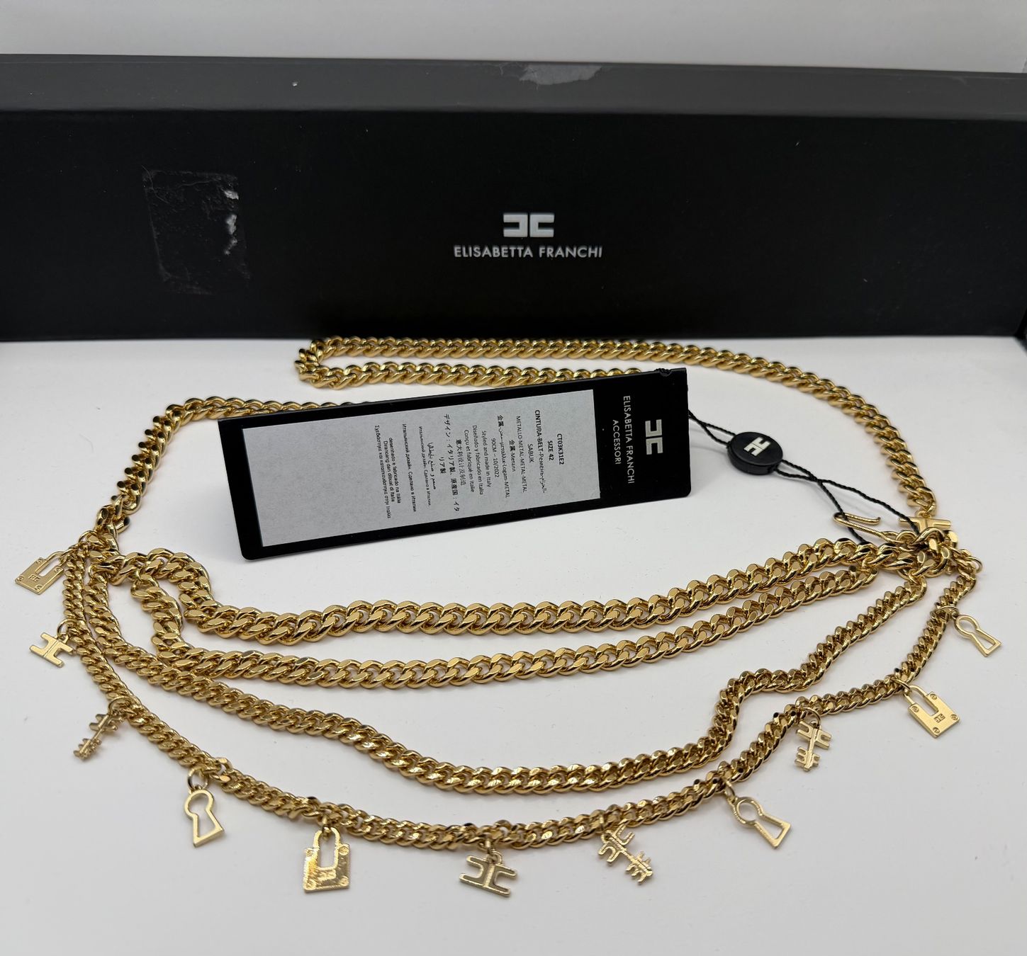 Gürtel: ELISABETTA FRANCHI Taillengürtel mit Kette – Neu und originalverpackt aus Oberaach von Dandy2021 5