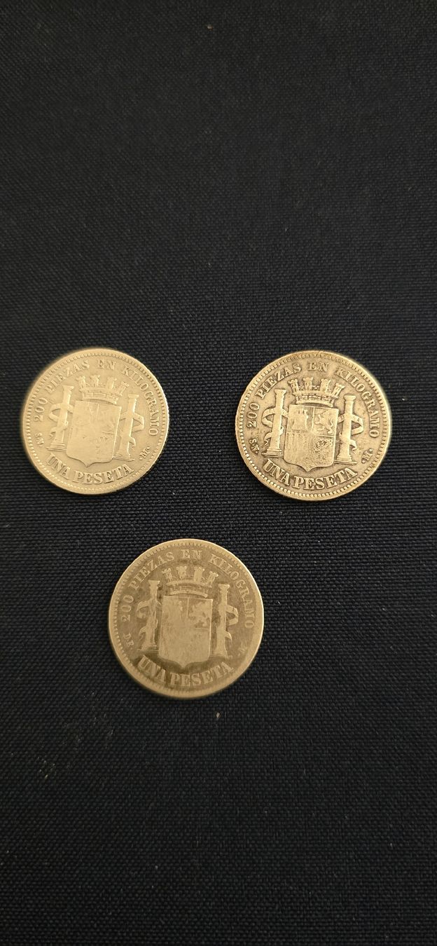 Tutti le monete: Espagne 3 pièces argent 1869-1870 – Usato da Martigny venduto da pivert03 1