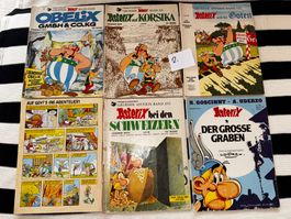 6 Asterix en allemand albums mous anciens lot no 2