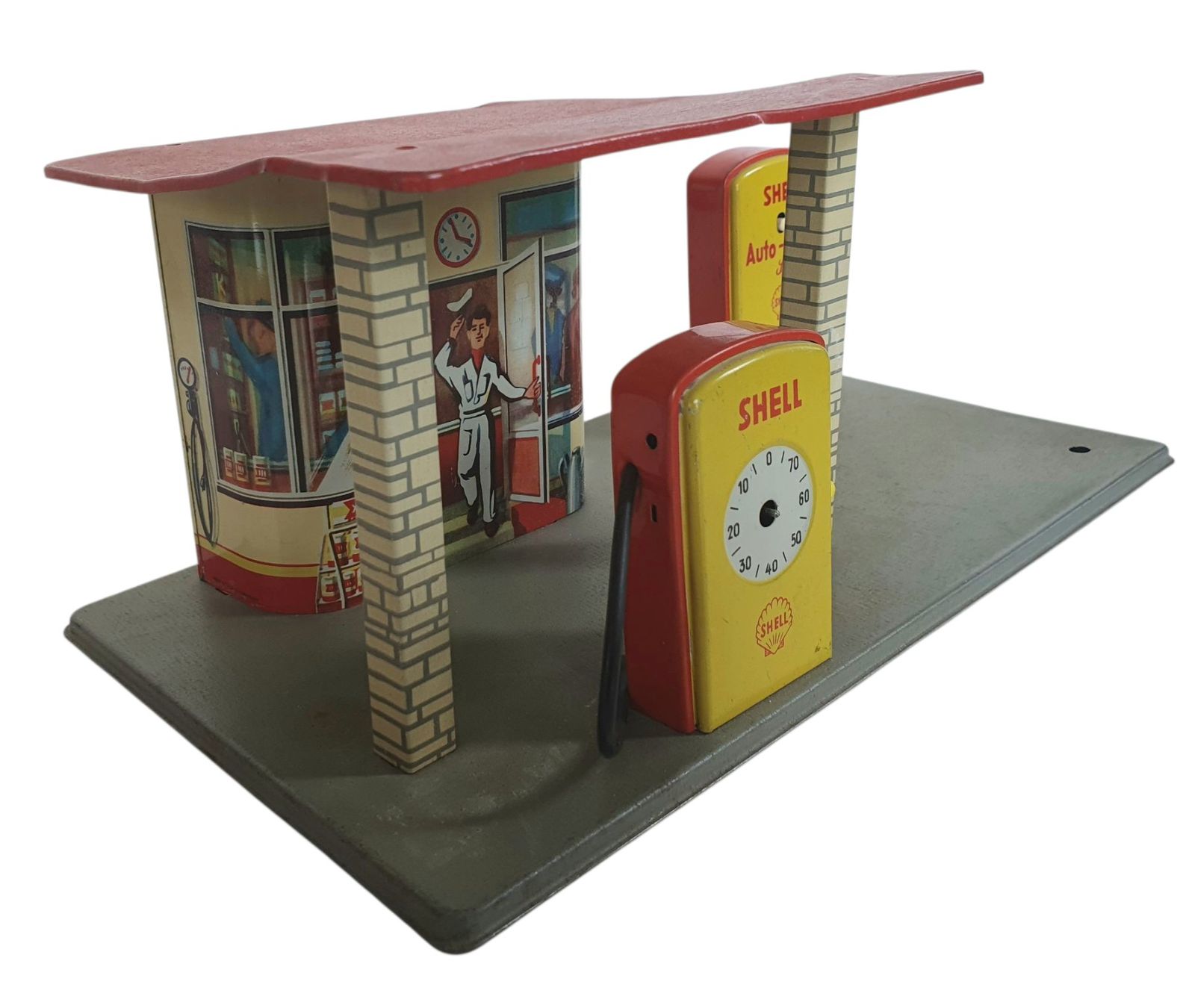 Spielzeuge: alte Blech Tankstelle – Gebraucht aus Flawil von JaguarXJSHE 1