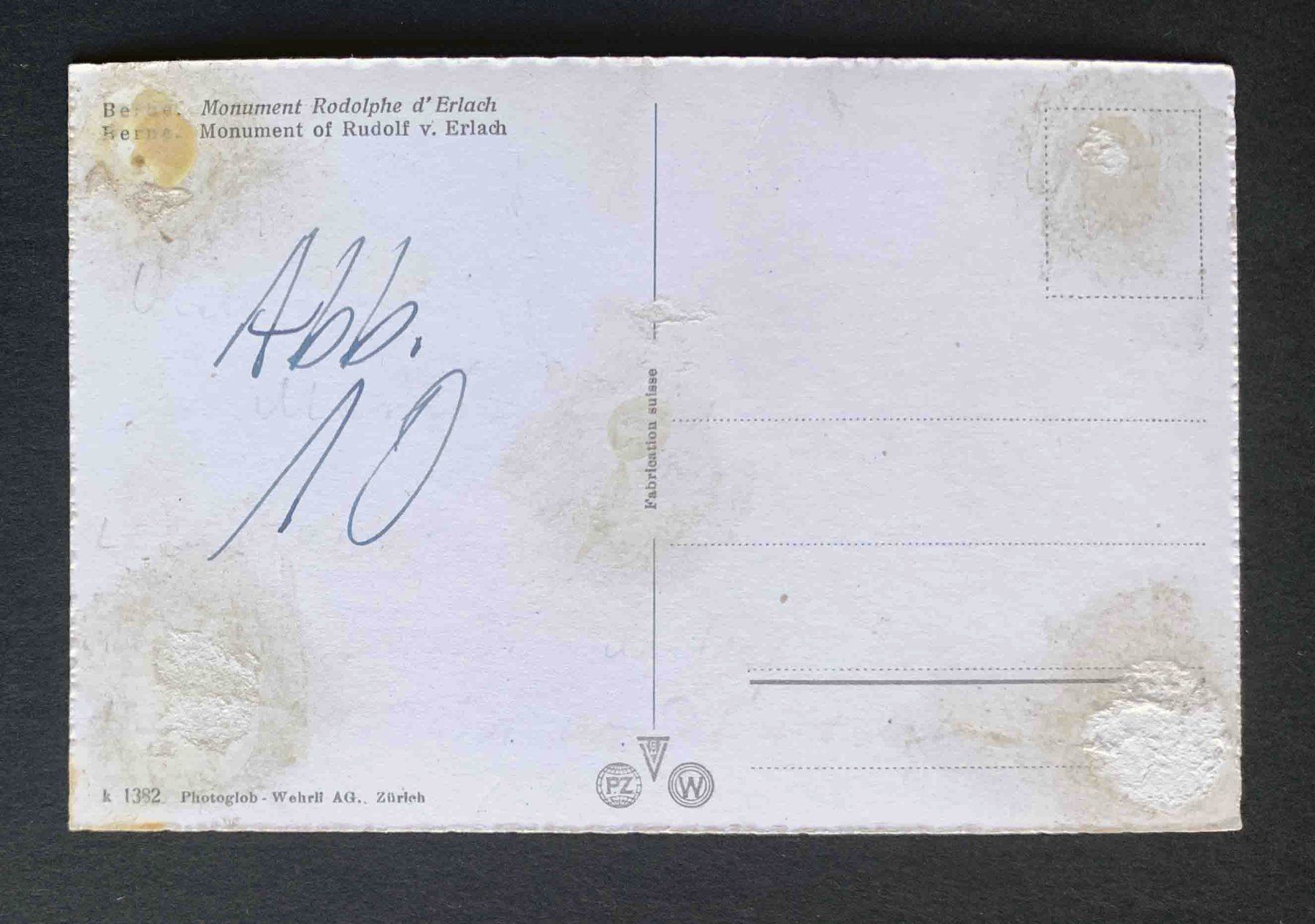 Cartoline postali: AK Bern Monument Podolphe d Erlach – Usato da Goldau venduto da artelier1 1
