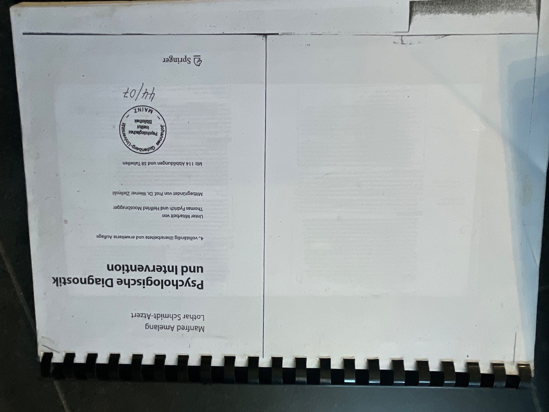 Libri: Psychologie - Bücher – Usato da Bern venduto da imr_mmz2 2