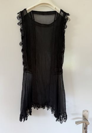 Schickes Sommerkleid, ZARA schwarz, Gr. 36 mit Spitze, neu!
