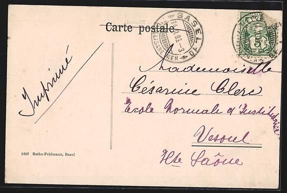 Cartoline postali: AK Basel, Albantal mit Strassenpartie – Usato da Berlin venduto da bartko-reher 1