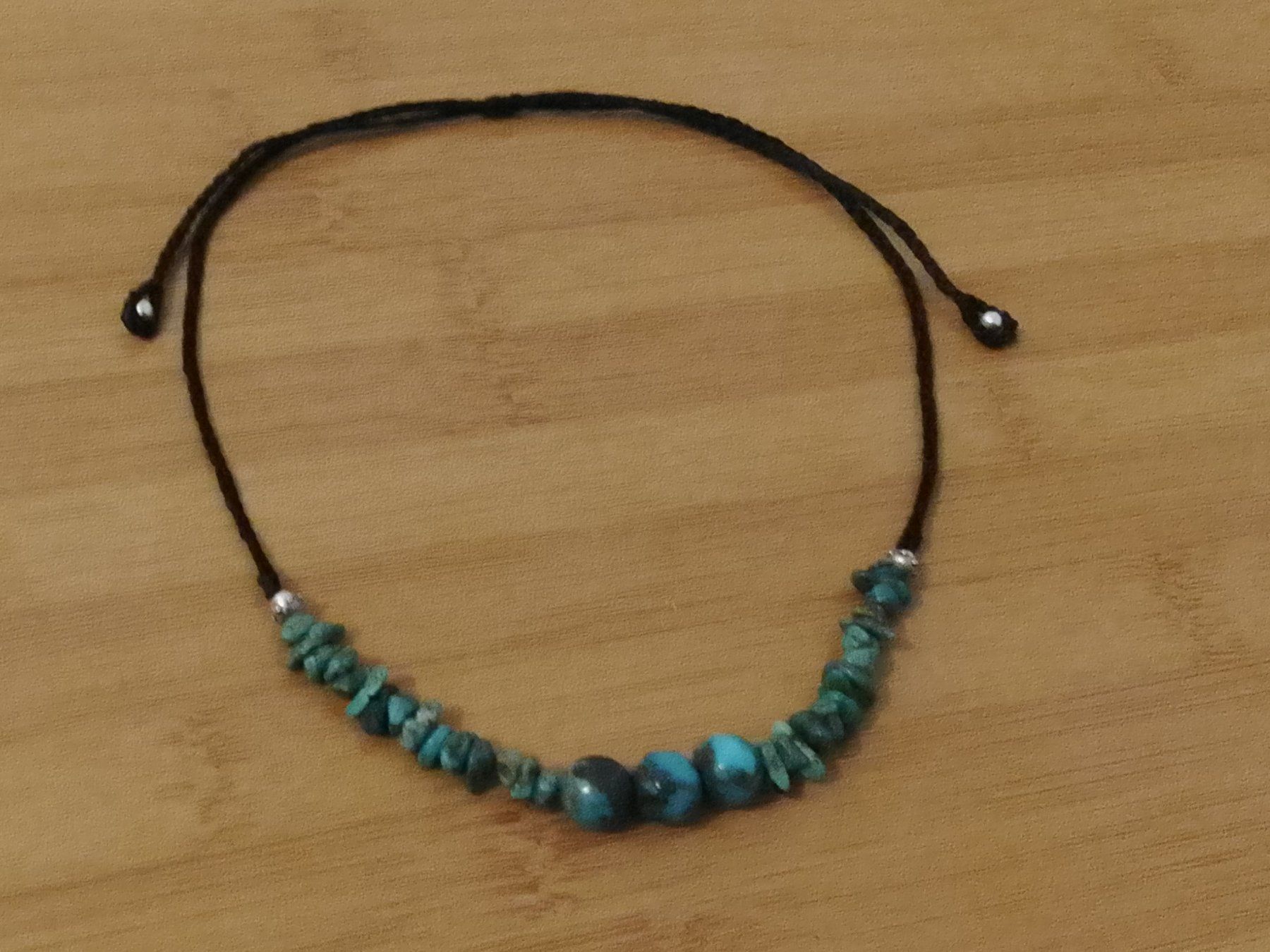 Catenine: handgemachte Makramee Kette mit Türkis – Nuovo (secondo la descrizione) da Pfäffikon ZH venduto da Emporos_42 4